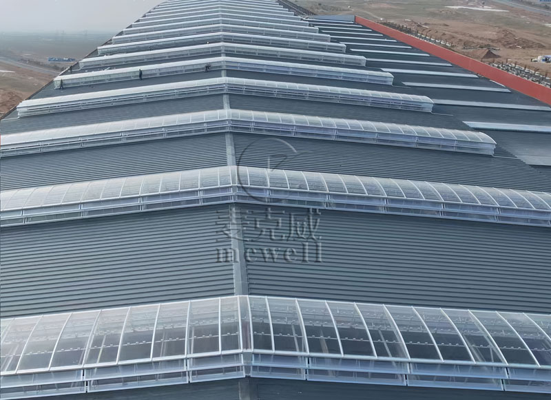 內(nèi)蒙古圓拱型側(cè)開式排煙天窗